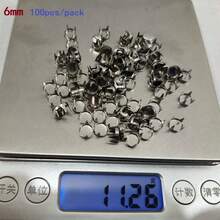 50/100pcs Round Brass 4 Claw Flat Rivets Studs 3/4/5/6/7/8/9/10mm For Leather Craft Costumes Bags Belts Shoes DIY Punk Goth Spike - Multicolor - View 72