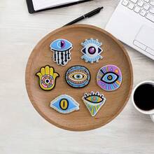 25pcs Devil's Eye Shoe Decoration Set - Charming Plastic Decorations, Suitable For Sandals And Garden Shoes, Shoes Not Included, Dazzling Decorative Accessories,Shoe,Spring Summer Picks,Brides Maid Gifts,Room,Bedroom Decor,Beach,Travel,For Men,For Women,Vacation,Women's Day,Travel Essentials,Wedding Favours,Y2k,Bedroom,Car Accessories Women,Kitchen Decor - Multicolor - View 7