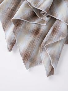 Women Plaid Skirt, Elegant Vintage Irregular Loose Summer Midi Skirt For Casual Daily - 彩色 - 查看 8