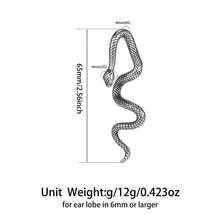 2pcs Snake Shaped Earrings, Suitable For Stretched Ear Piercings, Ear Gauges, Ear Plugs, Body Piercing Tunnels, Made Of 316 Stainless Steel, Body Jewelry - Sanke - View 11
