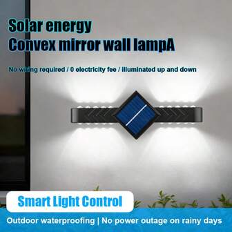 1-Piece Irregular-Shaped Convex Mirror Lights, 20LED Options Available, Bright White Light, Warm And Cozy Light, Suitable For Various Scenarios Such As Terraces, Gardens, Corridors, Etc., Easy To Create A Festive Atmosphere