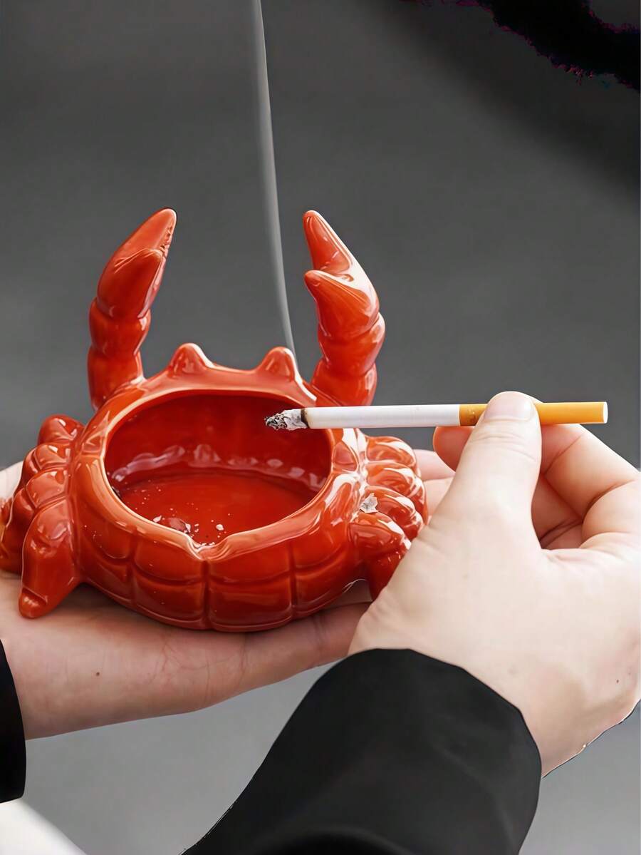 1pc Mushroom Shaped Resin Ashtray, Creative Office Living Room Coffee Table Home Decor Craft, Gift For Boyfriend On Valentine's Day, Girlfriend On Valentine's Day - Multicolor - View 1