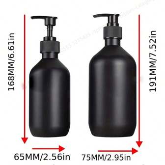 1/2pcs, Random Dispatch Of Black & Coffee Color PET Dispenser, Countertop Lotion Bottle With Pump, Bathroom Lotion Liquid Soap Dispenser, Hand Wash Container, Bathroom Countertop Pump Dispenser, Refillable Shampoo Conditioner Body Wash Empty Bottle, Bathroom Accessories