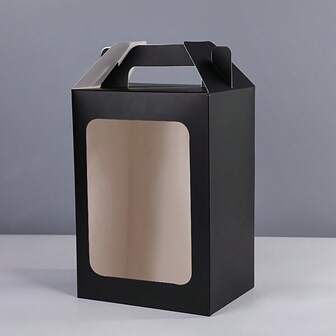 6/12 piezas Bolsas de regalo de papel kraft con ventana transparente, cajas de regalo, cajas de dulces, bolsas de papel tipo tote, cajas para flores, bolsas para ramos para regalos de despedida de soltera, festivales y fiestas