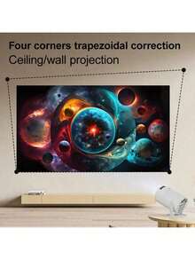 2026 New Android Flagship Projector, Built-In Smart Android System, 4D Immersive Experience, Ultra-Quiet Design, Supports 240° Full-Angle Projection, Suitable For Home Theater, Education, Office, Gaming & Entertainment, Ideal Gift For Holidays - White - View 7