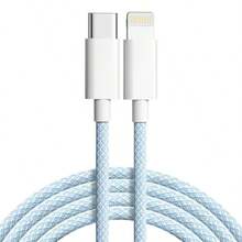 Certyfikat MFI Pleciony kabel USB typu C do Lightning PD o długości 1 m i mocy 2 m (maks.) 30 W (maks.) z szybkim ładowaniem, kompatybilny z 'em 11 12 13 14 Pro Max XR Xs X SE 87 6 Plus, kompatybilny z iPadem, iPodem, kompatybilny z Nan, z certyfikatem MFI, szybki kabel ładujący USB C do Lightning, kompatybilny z kablem ładującym 'a typu C, kompatybilny z 'em 14 13 12 11 Pro Max XR XS X 8 7 6 Plus SE, kabel ładujący Lightning do USB C do samochodowego CarPlay - Wielokolorowe - Zobacz 11