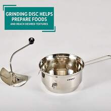 Mirro 50024 Foley molinillo de alimentos de acero inoxidable utensilios de cocina, Plateado, 1.9 litros, 1 - 3,3 litros - Ver 7