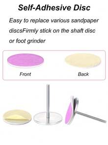 (#80#150#240Grit)60Pcs Sanding Paper With 1pc Metal Disc Nail Drill Bit 25mm Pedicure Disc Replacement Sanding Discs Bits For Nail Drill Foot Files Electric Remover Dead Manicure Tool Accessories - Multicolor - View 4