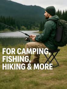 便携式折叠椅 | 小巧、坚固、耐候设计，适合露营、钓鱼和户外活动 | 不锈钢材质，易于组装，节省空间，轻便