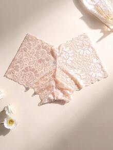 7pcs/Pack Women's Sexy Lace Patchwork Hipster Panties, Mid-Waist Seamless Design, Soft & Breathable, Tummy Control & Butt Lifting, Stretchy Fabric, Suitable For Yoga, Sports And Daily Wear - Multicolor - View 7