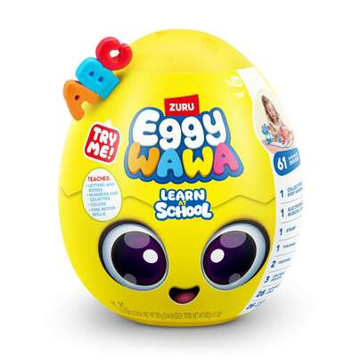 ZURU Eggy Wawa Learn At School Pre-K Interactive Baby And Toddler Learning Toy With Music, Letters, Numbers