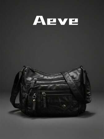 波西米亚风女士单肩包，多口袋拉链封口，复古优雅街头风斜挎包，轻便户外便携方形包，可装手机、相机、零钱、化妆品等，休闲时尚手提包，柔软纯色简约PU皮革，涤纶内衬，适合旅行、度假、聚会、商务出行、妈妈包等场合，可拆卸肩带