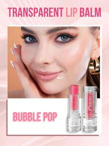 MISSLYN 透明保湿润唇膏，清爽不油腻，滋养双唇，淡化唇纹，改善唇部干燥，适合所有肤质，日夜均可使用，有色润唇膏，纯素配方，无动物实验