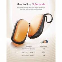 - Calentadores de manos recargables, paquete de 2 unidades, ultrafinos de 0.6 pulgadas, inspirados en el peine, se adapta a guantes y bolsillos, certificado, calentador de manos elctrico - Susurro de pradera (Edición Ocoopa x Collab) - Ver 5