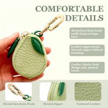 Mini Fruit Coin Purse Cute Soft Keychain Wallet Small Pouch Bag Charm Accessory - Large Avocado - View 4