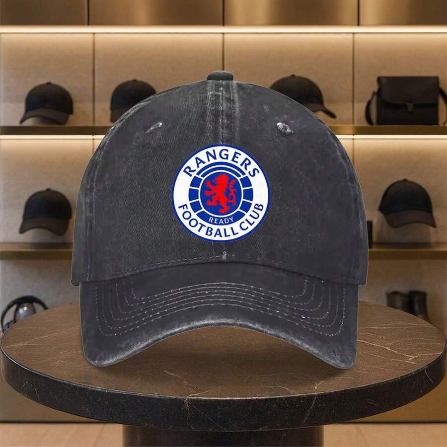 Rangers FC Logo & Slogan Printed Officially Licensed Football Club Cap - Lightweight Adjustable Snapback, Iconic Red Lion Mascot Emblem, Unisex Fan Apparel For Men &, Casual Wear & Events (Hand Washable) - Scottish - 藏蓝色 - 查看 1
