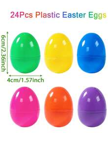 24pcs Fillable Easter Eggs, Mixed Color Easter Eggs, Easter Party Favors, Easter Surprise Eggs, Easter Decoration, Easter DIY Craft Eggs, Easter Coloring Eggs, Easter Gift Box, Easter Candy Box, Easter Stuffed Snacks, Easter Egg Hunt, Easter Party Supplies, Easter Table Decor, Easter Room Decor, Easter Home Decor, Party Favors - Easter Egg - View 13