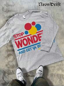 NeonDrift Halloween, Christmas, Thanksgiving Gifts-Funny Stop Wonder'n And Get Ya Bread Up Graphic Tee – Bold Colorful Design For Casual Streetwear & Humorous Everyday Wear –  Men's T-Shirt With Playful Slogan For Urban Lifestyle & Pop Culture Fans - Màu Xám nhạt - Xem 1
