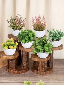 6 buc/set ghivece artificiale mini suculente, decorațiuni verzi, material PP, material PE, plante artificiale, decorațiuni pentru birou, personalizate din fabrică, decorațiuni pentru dormitor școlar, decorațiuni pentru petreceri în aer liber, evenimente, sărbători, petreceri de ziua de naștere - Verde - Vizualizare 2