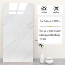 10/20/50pcs Marble Effect Self-Adhesive Wall Tiles, Vinyl Foam Wall Stickers, Waterproof And Moisture-Proof, Easy To Clean And Cut, For Bathroom, Living Room, Kitchen, Bedroom Renovation - Multicolor - View 6