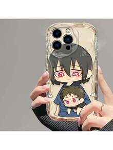Funda compatible con teléfono con diseño de ola de aceite y anime de fuego, compatible con Apple 15 14 13 12 11 Pro X XR XS Max Plus 8 7 Plus SE, y también compatible con Samsung Galaxy S17 Pro, S17 Pro Max, S17, S16 Pro - WA10201CLE - Ver 8