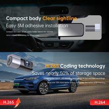 行车记录仪，1080P高清车载摄像头，迷你行车记录仪，带夜视、宽动态范围、循环录制、重力感应和APP控制功能 - 黑色 - 查看 3