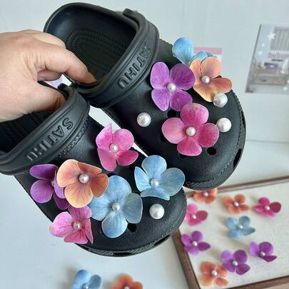 5pcs Y2K Style Hollow Out Clogs Charms - Cute & Funny DIY Sandal Decorations, Removable Shoe Clips Accessories For Summer