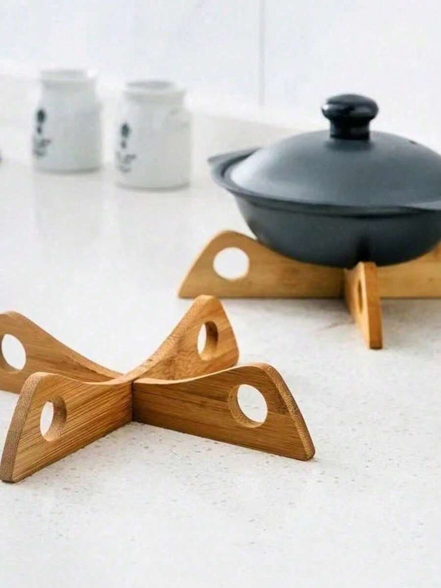 1 件装木质隔热垫，简约镂空耐热餐垫，适用于餐桌、厨房，厨房装饰