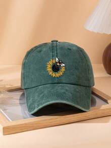 Faith Cross Printed Baseball Cap Solid Color Washed Distressed Casual Sports Hats Lightweight Adjustable Dad Hat For Women & Men