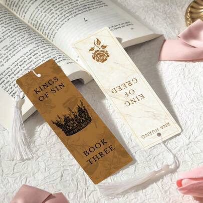 2pcs PET Printed Bookmarks, Exquisite Waterproof, Practical, Unique Pattern Design, Add Fun To Reading, Perfect Gift For Campus Friends In Back To School Season (Random Color Tassel)