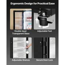 Refrigerador comercial con puerta de vidrio de 5,7 pies cúbicos y refrigerador para bebidas - 5,7 pies - Ver 6