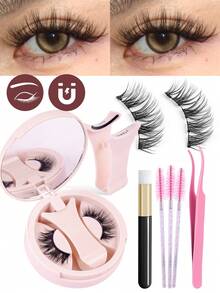 MAANGE 1 Set di Ciglia Magnetiche Senza Colla e Struccante - Include molletta Magnetiche, Ciglia Finte in Mink Naturali Riutilizzabili, Portatile, Comodo da Indossare con Magneti Forti, Impermeabile e Anti-Sudore, Design Allungato per Valorizzare gli Occhi, Ideale per Viaggi, Vacanze, Spiaggia, Campeggio, Ritorno a Scuola - Ciglia naturali - Visualizzare 14