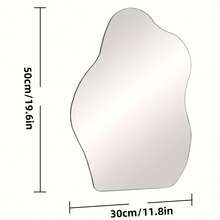 2mm Thick Asymmetrical Acrylic Self-Adhesive High Definition Mirror, Frameless, Suitable For Bathroom, Living Room And Bedroom