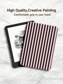 1 chiếc ốp bảo vệ máy đọc sách điện tử họa tiết sọc/kẻ caro hồng và đen, tương thích với Kindle Paperwhite 5/Kindle NK 11/iPad (A16) 11 inch thế hệ thứ 11 2025, iPad 10.2 inch thế hệ thứ 10, chức năng tự động bật/tắt màn hình, mỏng nhẹ, vừa vặn hoàn hảo để bảo vệ máy tính bảng/máy đọc sách điện tử của bạn. - Nhiều màu - Xem 4