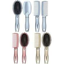 Conair Conair cepillo y peine de bolsillo(Set de 2 piezas Surtido: plata metálica, azul metálico y rosa metálico) - Multicolor - Ver 6