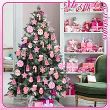 36pcs Pink Christmas Tree Decorations, Xmas Colorful Balls, Candy Cane, Gingerbread, Snowflake Tree Decor, Silicone Winter Gingerbread Hanging Ornaments, Suitable For Holiday Party Christmas Decoration - Pink - View 4