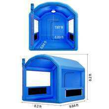 Cabina de pintura inflable , 3 x 2,5 x 2,5 m, con potente soplador de 550 W y sistema de filtro de aire, techo redondo, para pintar bicicletas, motocicletas y chapa metálica automotriz. - Impermeable - Ver 10