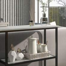 HOMCOM 2-Tier Console Table, Entryway Table, Side Table, Sofa Table With Anti-Tip Protection, Steel, White, 100 X 30 X 80 Cm, For Living Room And Entryway. - 白色 - 查看 5