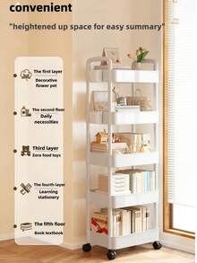 5/4/3 Tier Storage Cart - Plastic Material, Easy To Move, Suitable For Kitchen, Bathroom, Bedroom - (Easy To Move And Convenient) Black & White Lingerie Storage Box, Thickened Tube, Strong Load-Bearing, Multi-Layer Storage Rack, Suitable For Kitchen, Bedroom And Outdoor Camping, Plastic Design, Multi-Functional Storage Cart | Modern Stylish Shelving Unit | Sturdy Storage Rack, Halloween, Christmas Gift Kitchen Supplies Kitchen Accessories Kitchen Tools