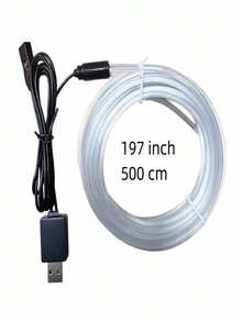5M RGB Car Interior Ambient LED Light Strip Invisible USB Fiber Optic Atmosphere Lamp Support Door Decoration Lamp - 彩色 - 查看 2