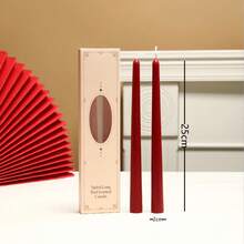 2/4 包 10 英寸长红色香氛蜡烛，采用大豆蜡制成，适合婚礼和圣诞节装饰、室内装饰、节日礼物、送给朋友的礼物、毕业派对、生日派对装饰、母亲节礼物等用途。 - 彩色 - 查看 16