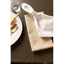 DII - Mesa de Comedor de Lino metálico Brillante, Juego de servilletas, 20 x 20 Pulgadas, Copos de Nieve Jacquard, 6 Piezas(Rayas metálicas doradas Servilleta) - Multicolor - Ver 6