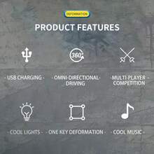 Alta calidad 2,4 GHz 4CH Control remoto multifuncional Stunt Car Twisted Drift Side Driving regalo perfecto para niños - Blanco - Ver 4