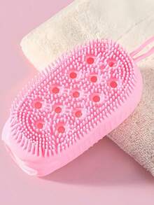 双面去角质硅胶沐浴刷 硅胶清洁刷 淋浴刷 温和清洁按摩 轻柔焕肤 适用于淋浴 家用 成人 亮泽肌肤 - 浴室必备 浴室清洁工具 家居用品 送给女士和男士的礼物 妈妈的礼物