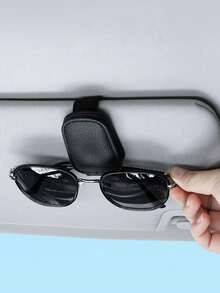 2 Peças Clipe de Óculos para Quebra-sol Geral Motors, Estojo para Óculos de Sol, Armação de Óculos para Carro, Acessórios Internos para Carro, Armação de Óculos de Moda para Carro, Clipe de Óculos de Moda em Couro PU Magnético, Clipe Suporte para Óculos - Multicolorido - Visão 7