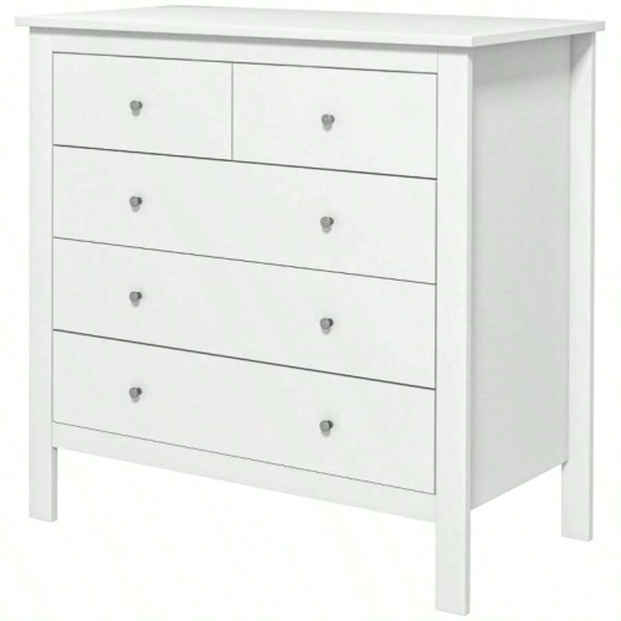 Chest Of Drawers, Sideboard, Silent Opening And Closing, Anti-Tip Device, 79 X 39.5 X 80.5 Cm, White - White - View 1