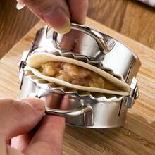 2pcs Stainless Steel Dumpling And Wonton Machine Is Used To Make Perfect Dumplings, Pies And Cakes - A Necessary Kitchen Gadget For Easy Food Preparation, Dumpling Machine - Silver - View 8