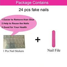 Christmas Press On Nails Short Almond - Cute Pink Fake Nails 4 Boxes 96 Pcs Set For Women, Christmas Nails & Almond Colos Nails With Jelly Glue And Nail File, Cute Simple Nail Art Designs For Daily Wear, Gift, Family Gathering, Christmas Party - Hỗn hợp 402 - Xem 7