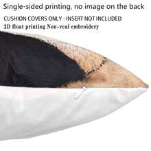 1pc Cute Rabbit Printed Pillow Cover, Non-Embroidered Plush-Like Single-Sided Printed Cushion Cover, Zipper Closure, Pillow Insert Not Included, Washable, Adorable Style, Suitable For Sofa, Bed, Living Room Decor, 2D Flat Printing - Multicolor - View 7