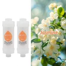 2个家用淋浴过滤器，适用于马桶、热水器、洗衣机，迷你PP棉预过滤器，去除氯气，防止皮肤干燥和脱发，适用于浴室、水龙头，薰衣草、牛奶、茉莉、草莓、玫瑰、樱花香味，圣诞节、新年、生日礼物